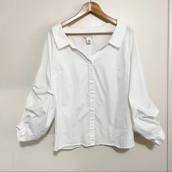 For The Republic White Blouse - Picture 1 of 7
